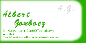 albert gombocz business card